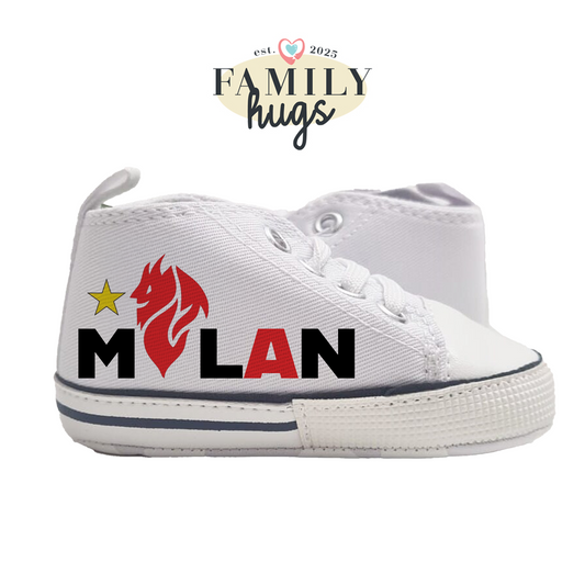 Sneakers Scarpine - cuore rossonero diavolo special edition 0-6 mesi - FamilyHugs.it